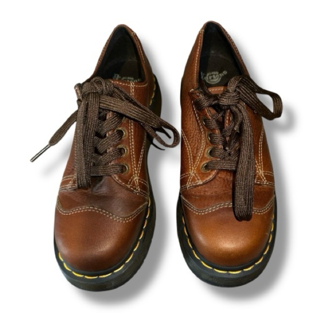 Doc Martens 8651 Vintage Chunky Platform Oxford Shoes, Brown Leather 7M/8W NWOT